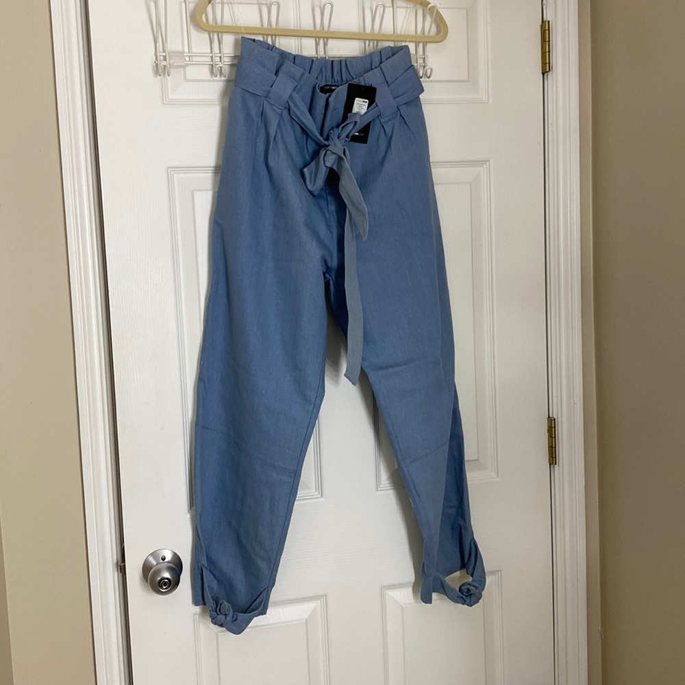 High waisted jean dressy pants